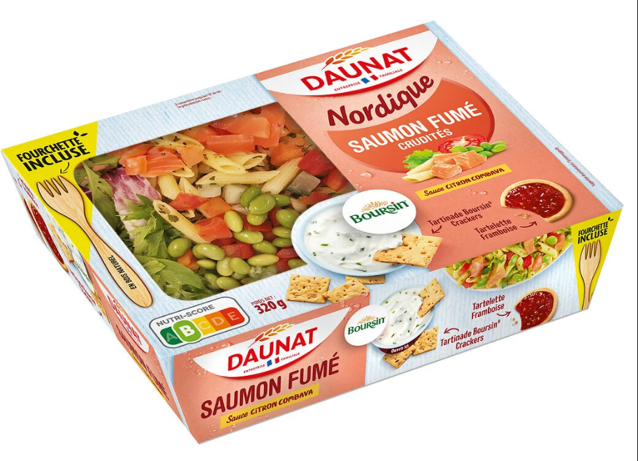 Nordic Platter Smoked Salmon Crudités Combava Lemon Sauce DAUNAT 320g
