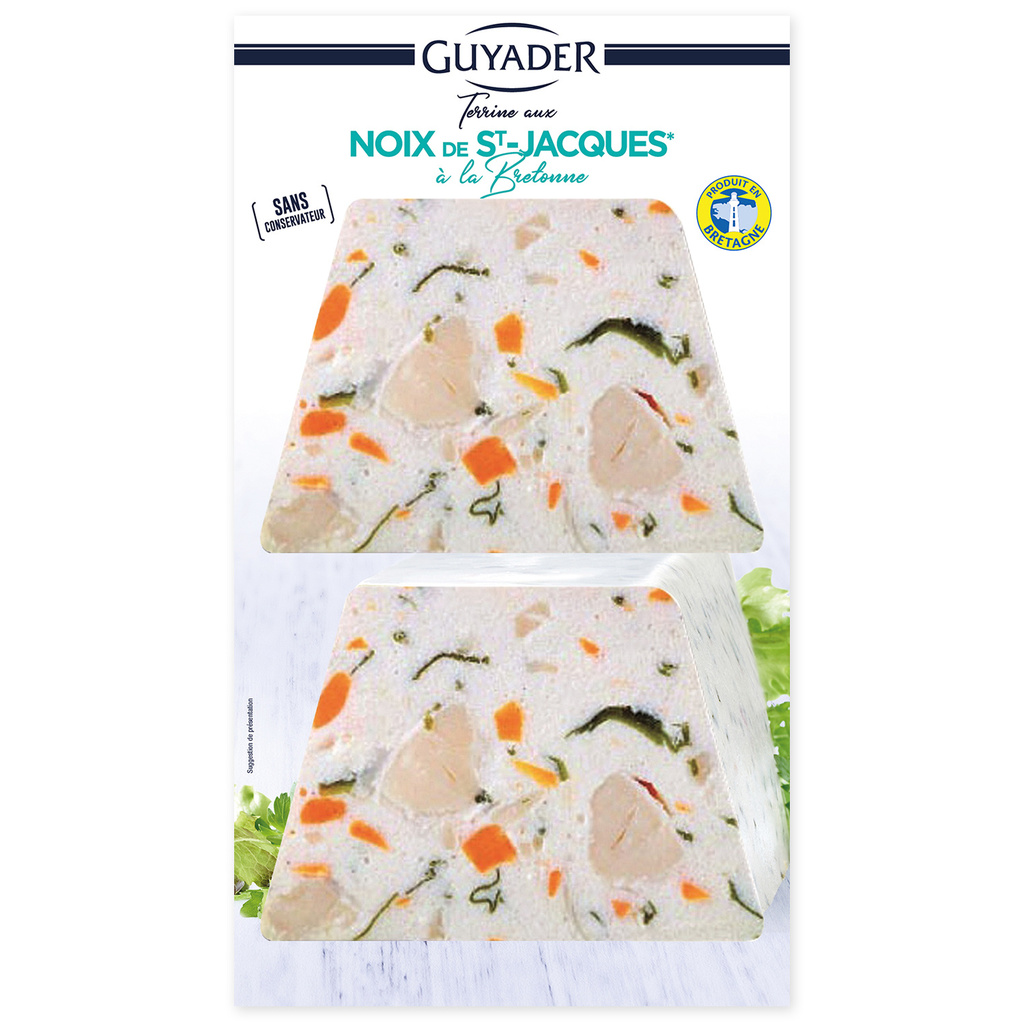 TERRINE BRETONNE AUX NOIX DE JACQUES 2X60G