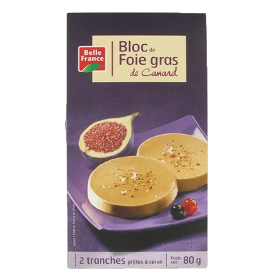 BQ Bloc de Foie Gras de Canard 80g 2 Tranches BF