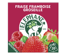 ELEPHANT Fresh Strawberry Raspberry Mint 20 Tea Bags x12 FR