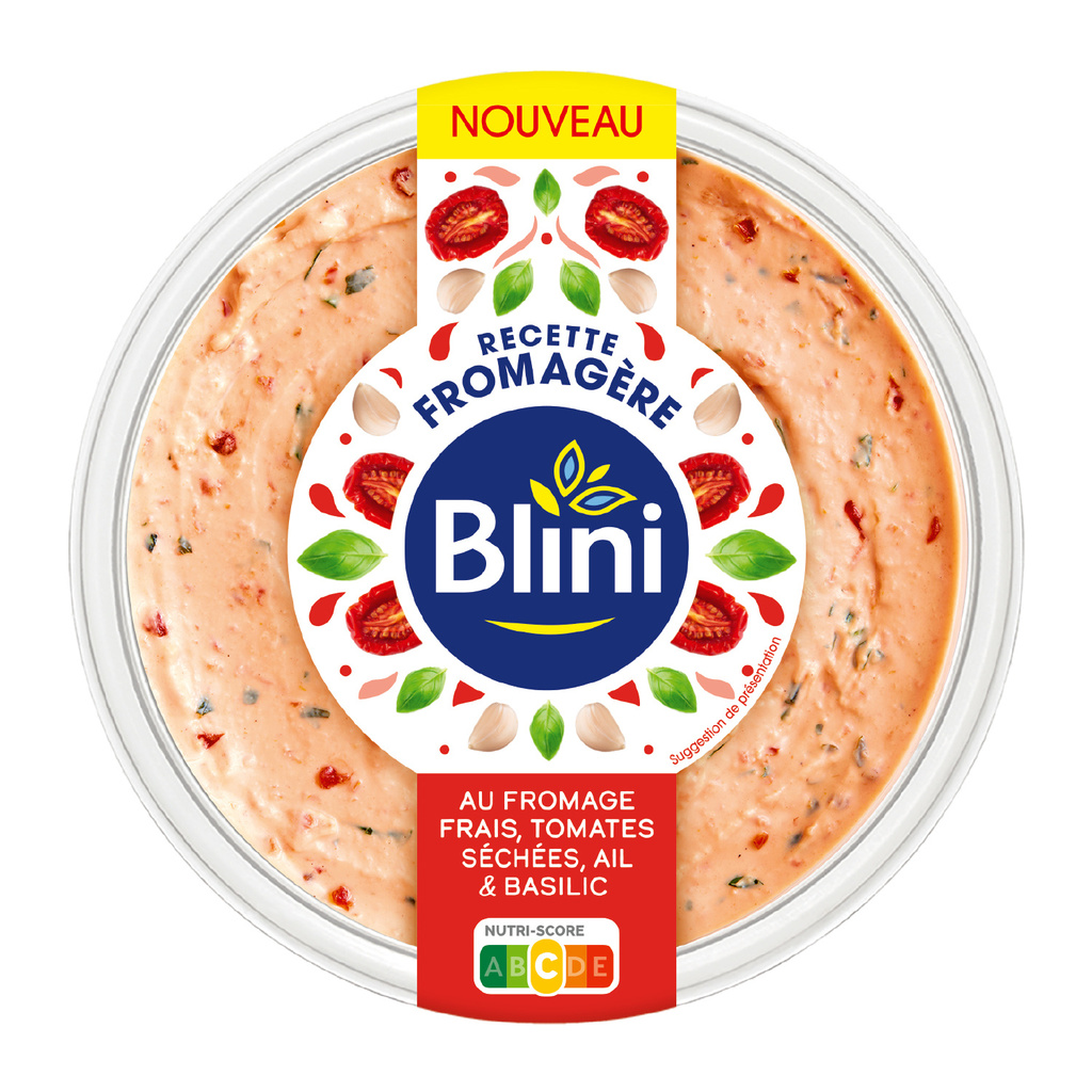 Blini Recette Fromagère Tomates séchées, Ail & Basilic 150g