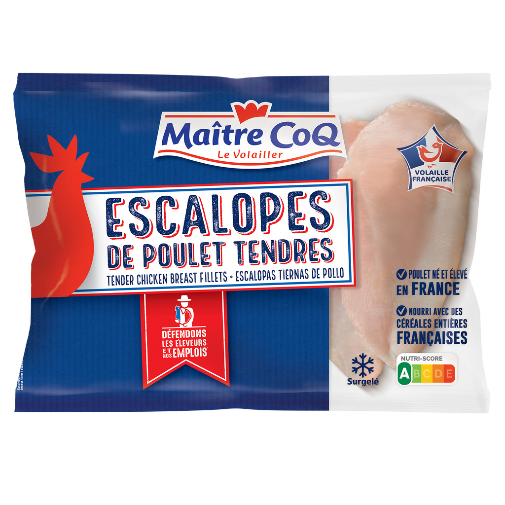 ESCALOPE DE POULET TENDRE IQF SAC 600G MAITRE COQ