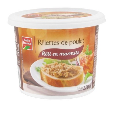 RILLETTE DE POULET ROTI EN MARMITE BF POT 220 G