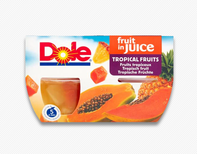 113g x4 Tropical Fruit Cups Dole