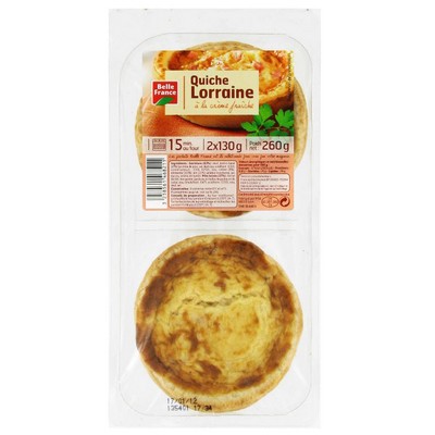 Quiche Lorraine x2 Belle France Tray 260g