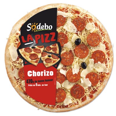 SODEBO PIZZA LA PIZZ 470G CHORIZO