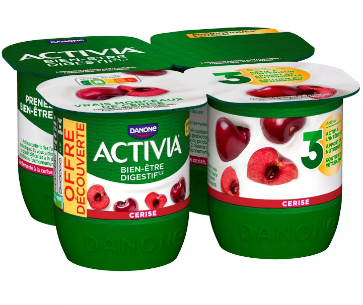 Activia Yaourt aux fruits bifidus cerise 4x125g OD