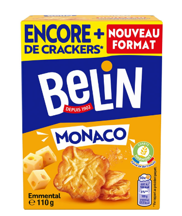 Belin Monaco Emmental Crackers 110g