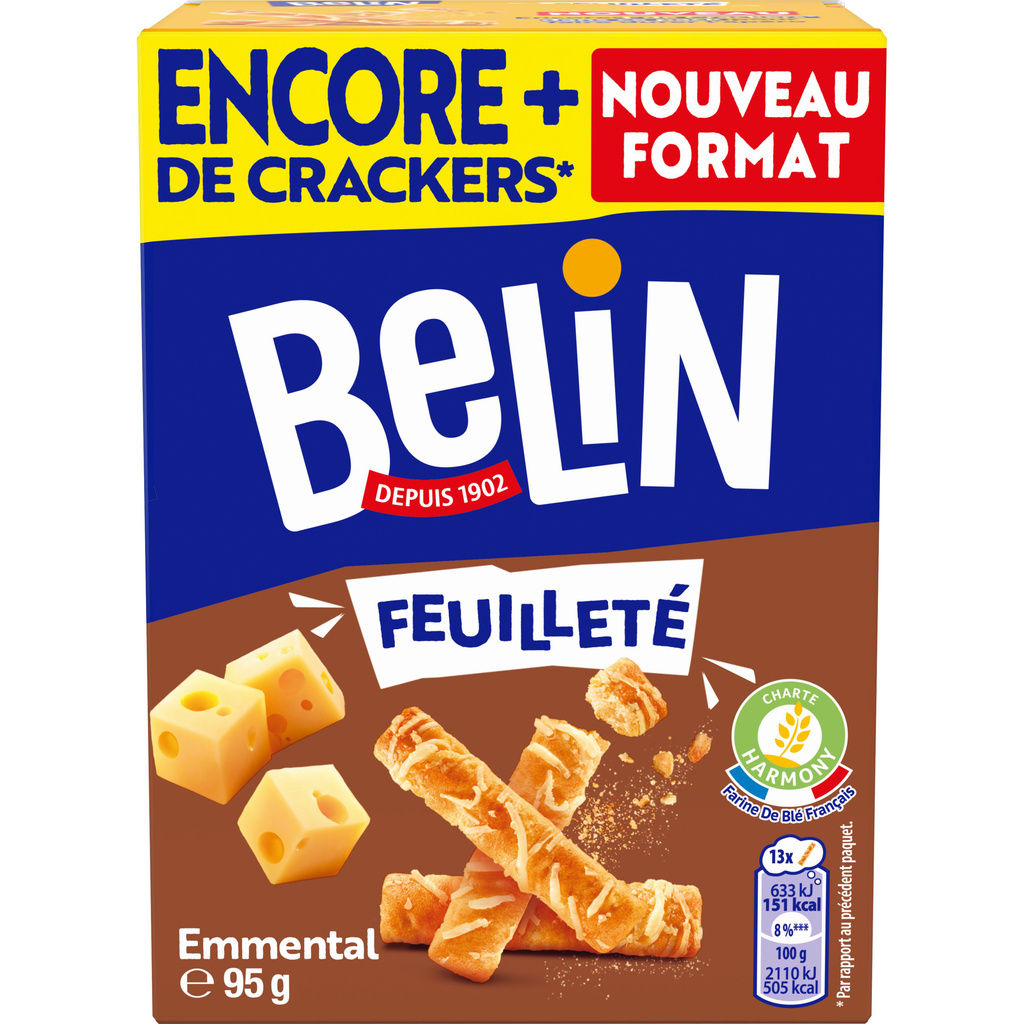 Belin Crackers Feuilleté Emmental 95g