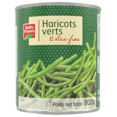 Haricots Verts Extra-Fins Belle France 800g