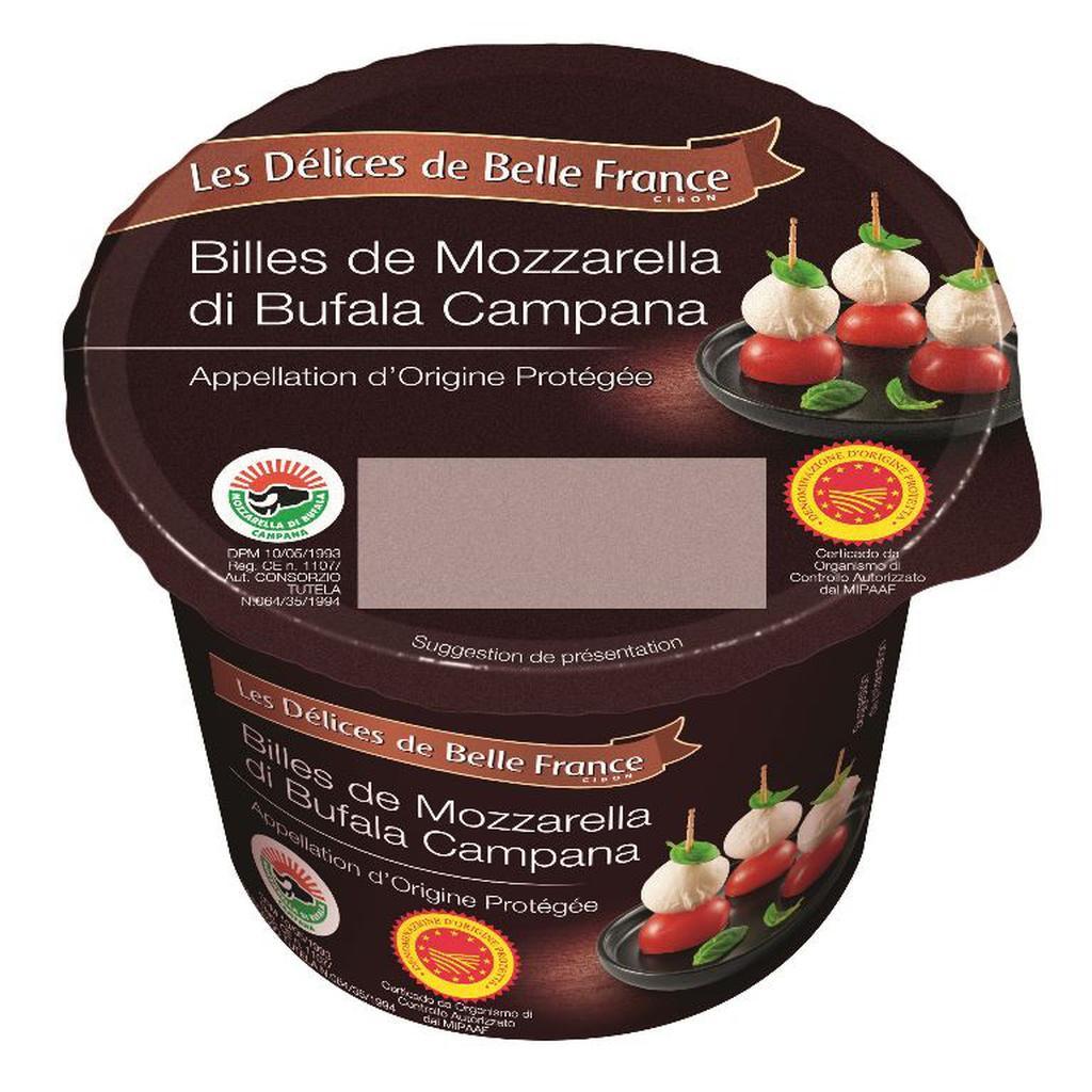 MOZZARELLA DI BUFALA AOP BILLES DBF POT 120 G