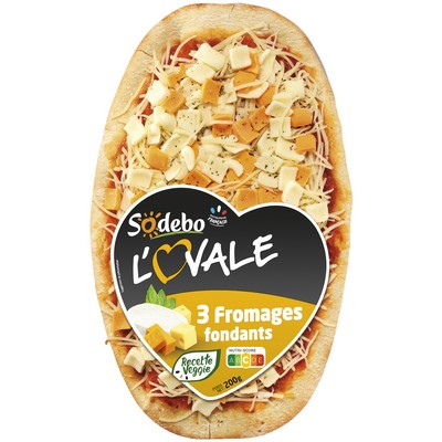 SODEBO PIZZA L'OVALE 200G 3 FROMAGES