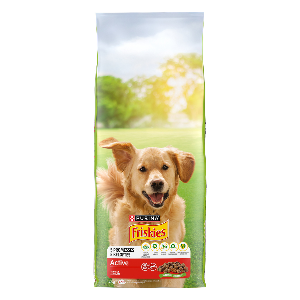 FRISKIES Vitafit Active: Beef – 12KG – Kibble for Adult Dogs
