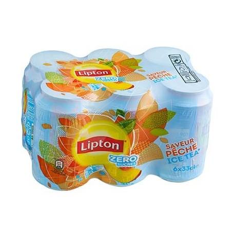 Lipton Zero Peach Iced Tea 6x330ml Cans