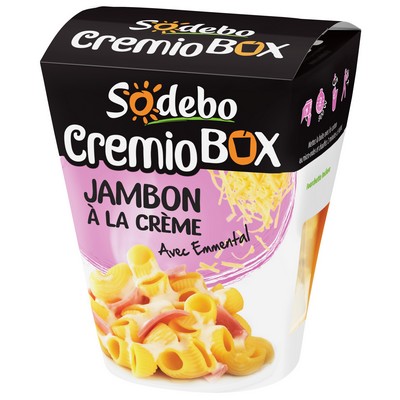 SODEBO CREMIOBOX 280G PIPE RIGATE JAMBON EMMENTAL
