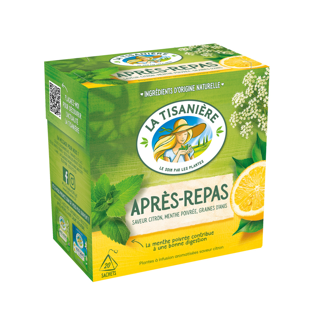 Lemon After-Meal Herbal Tea La Tisanière 20 Sachets