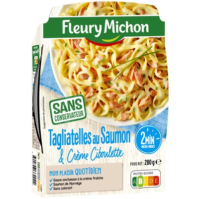 Tagliatelles au Saumon, Fondue de Poireaux