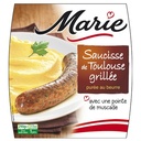 Saucisse de Toulouse grillée, purée de pommes de terre, crème fraîche et beurre 290g MARIE