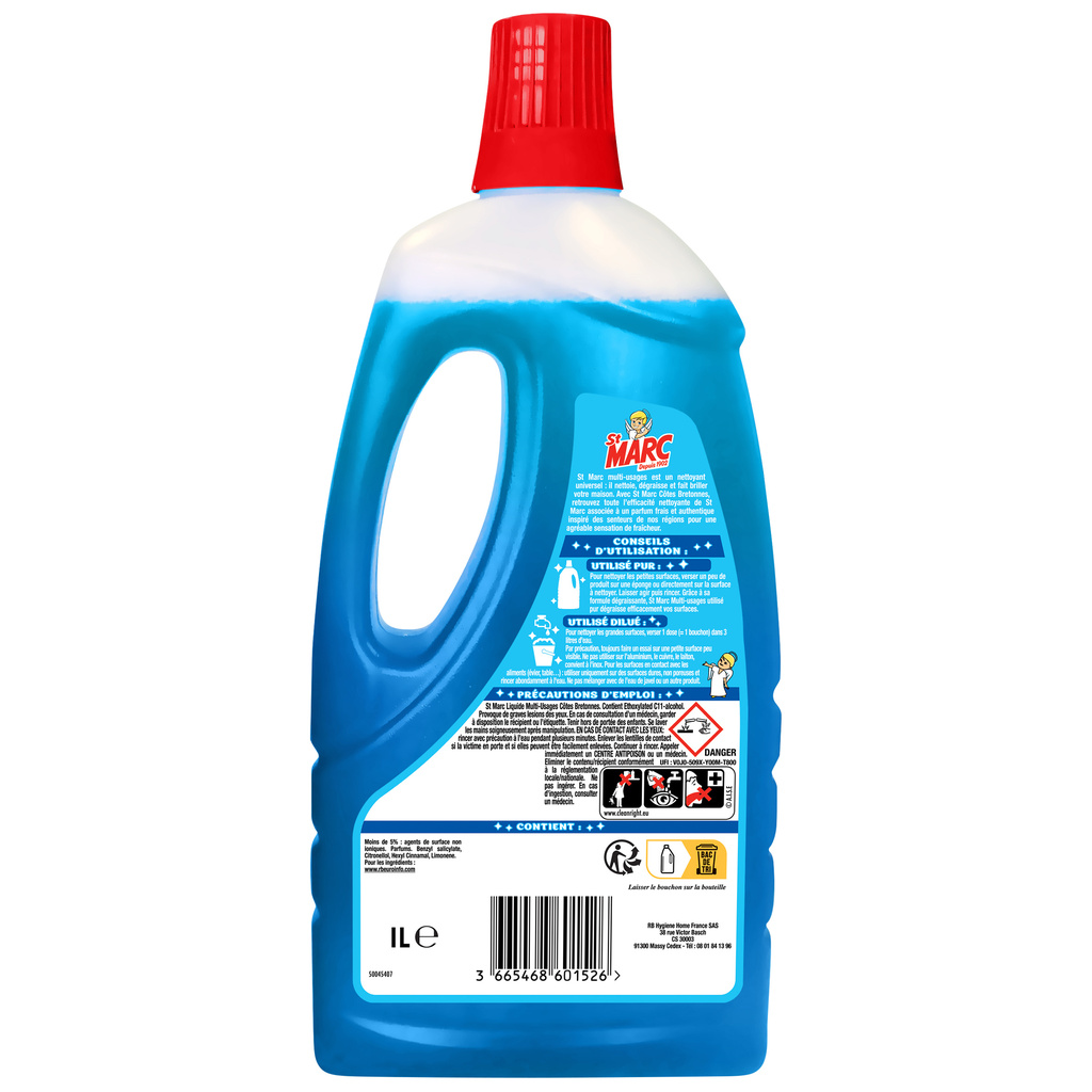 ST MARC Liquide Multi-Usages Côtes Bretonnes formule concentrée 1L