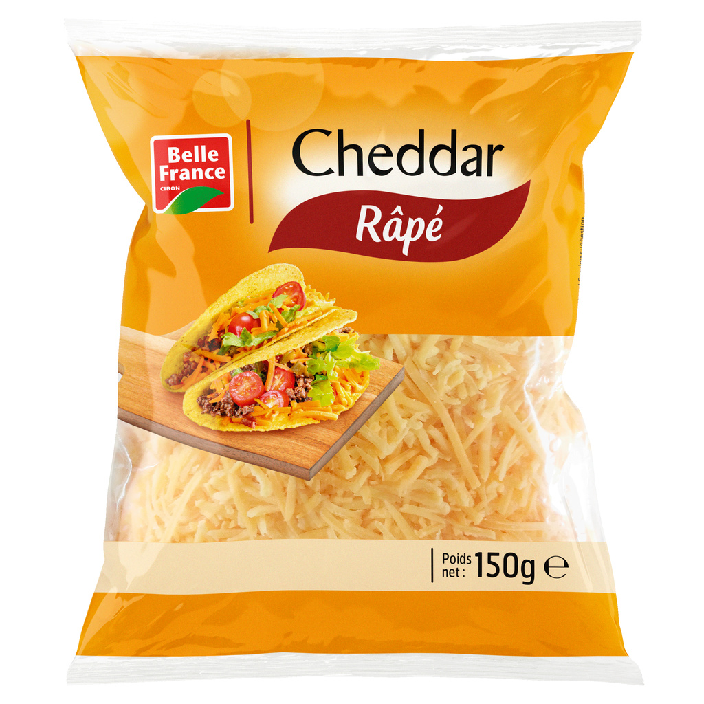 Grated Cheddar Belle France Sachet 150g
