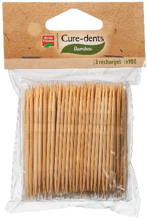 Recharges Cure-dents en Bambou 3 Packs BF x 100