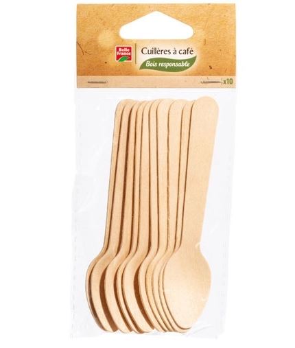 CUILLERES A CAFE EN BOIS BF X 10
