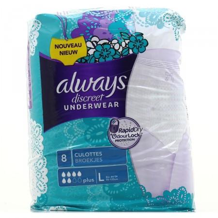 Always Urinary Leak Briefs Size L x9