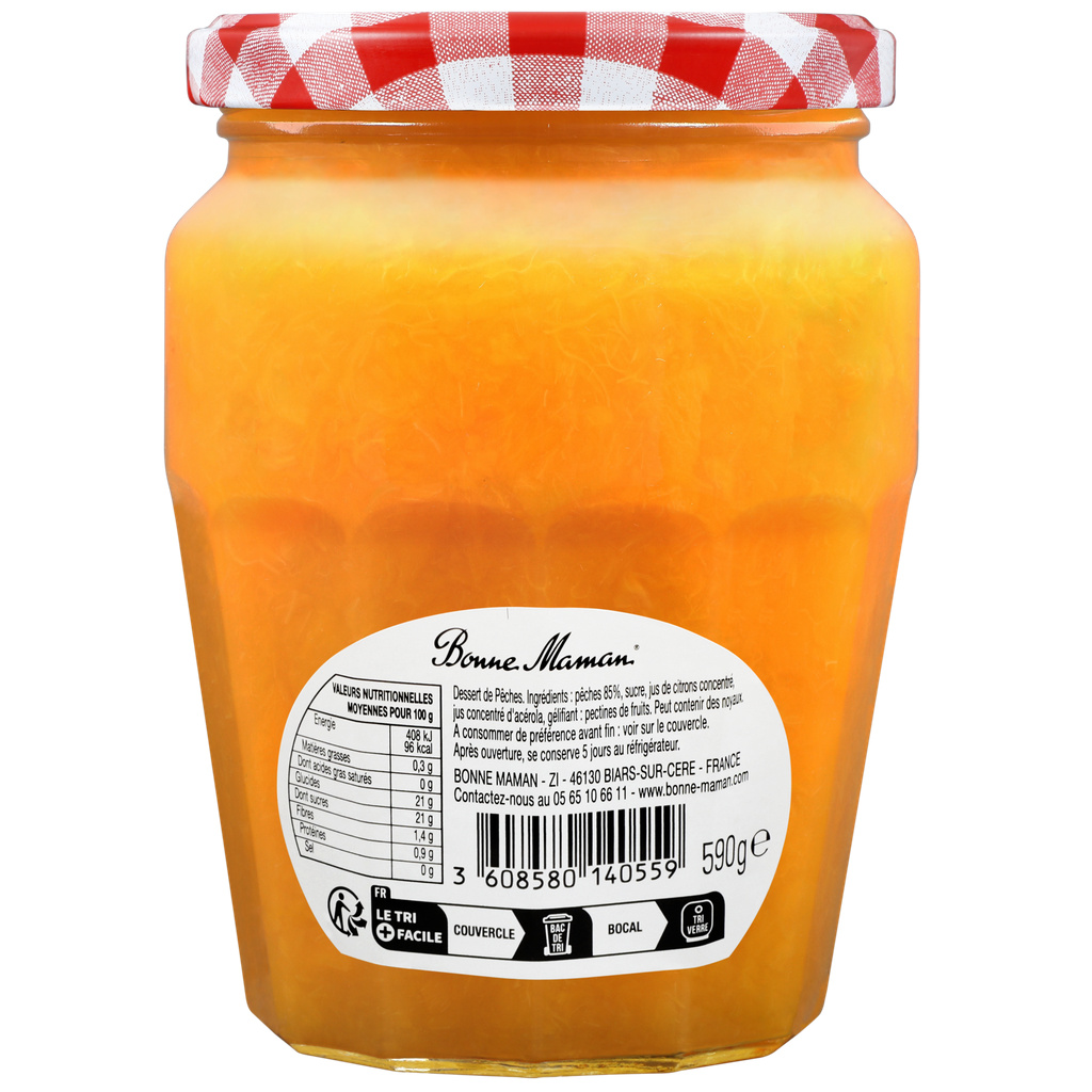 Bonne Maman Compotée Pêches 590g
