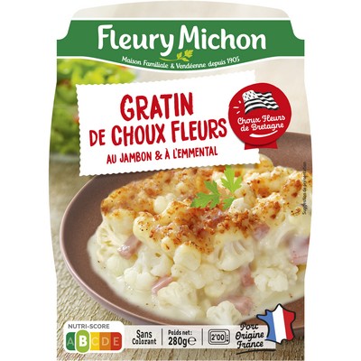 Gratin de Choux-Fleurs, Jambon Supérieur, Emmental