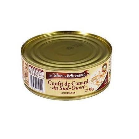 CONFIT DE CANARD 2/3 CUISSES IGP SO DBF BOITE 800G