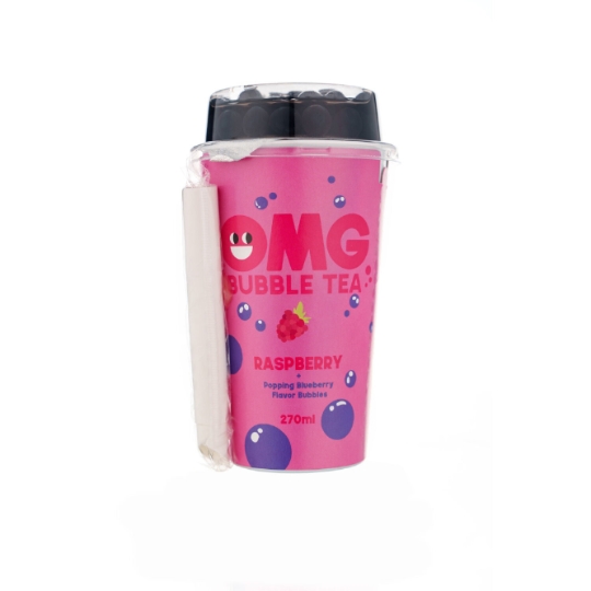 270ML BUBBLE TEA RASPBERRY BLUEBERRY OMG