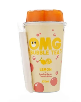 270ML BUBBLE TEA LEMON MANGO OMG