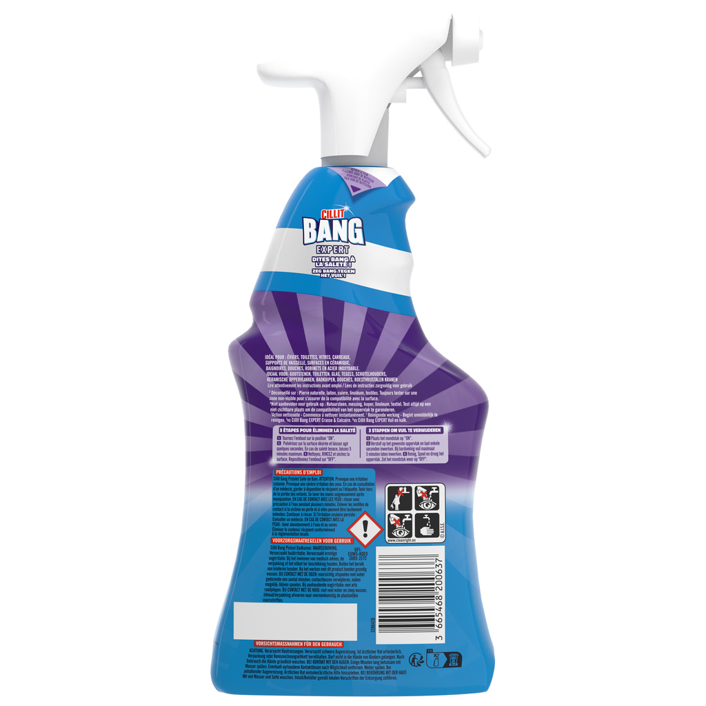 CILLIT BANG Spray nettoyant Expert Salle de bain anti-calcaire 750ml