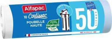 X10 SACS 50L POUBELLE HAUTE ALFAPAC