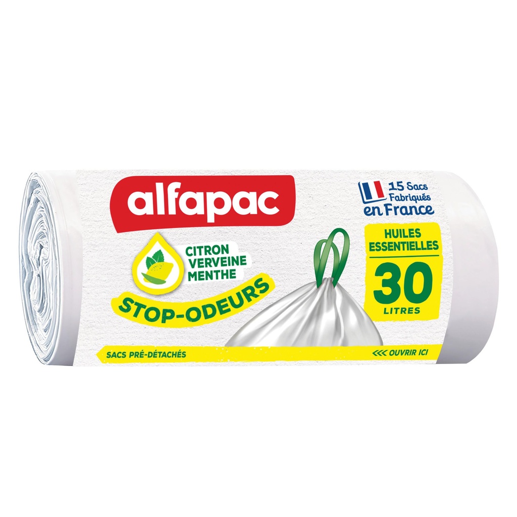 X15 SACS 30L CITRON STOP-ODEURS ALFAPAC