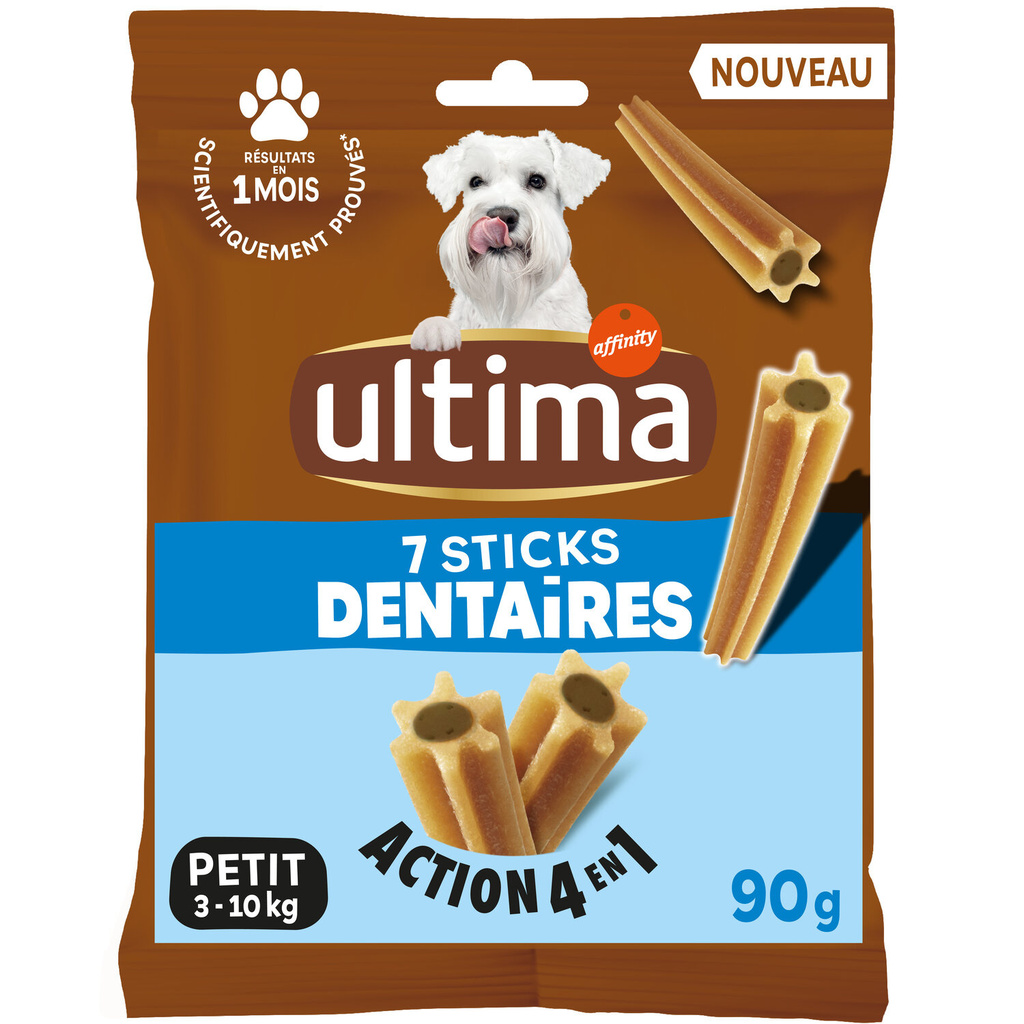 ULTIMA Sticks Dentaires pour Petit Chien 1 semaine - 90 g