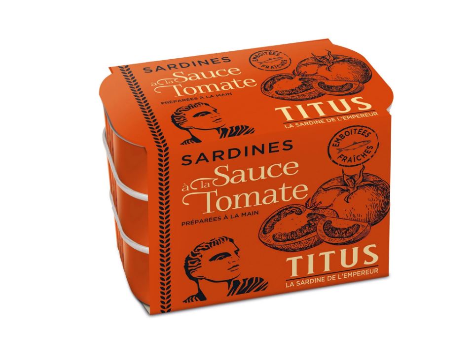 3x125g Titus Sardines in Tomato Sauce