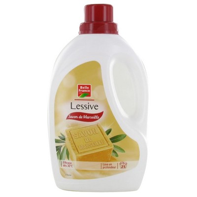 1.25L Belle France Lessive Liquide concentrée au savon de Marseille - 27 lavages