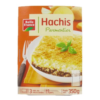 HACHIS PARMENTIER BF BARQUETTE MICRO ONDABLE 350 G