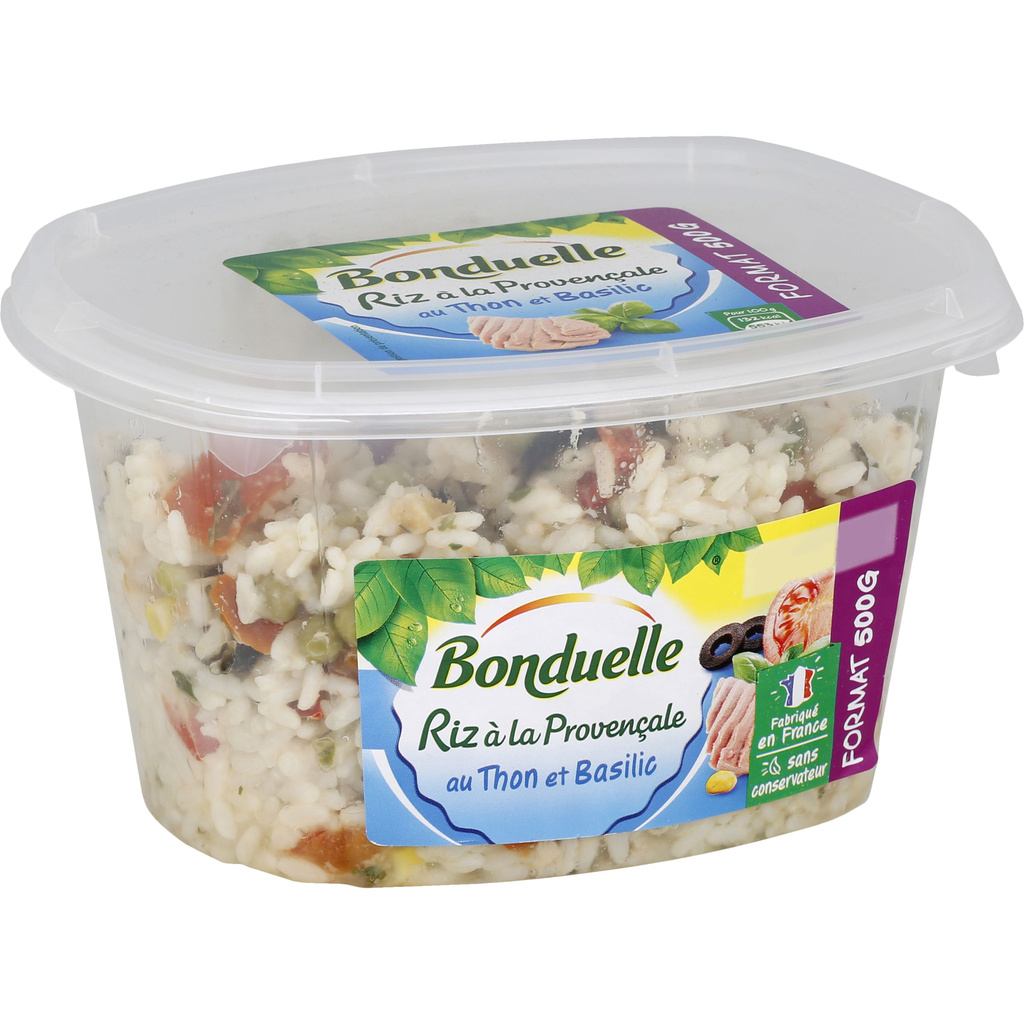 Salade Bonduelle riz à la provençale thon et basilic   500g