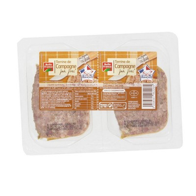 TERRINE DE CAMP PUR PORC BF BARQUETTE 2 X 50 G