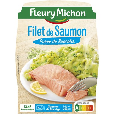 Filet de Saumon, Purée de Brocolis
