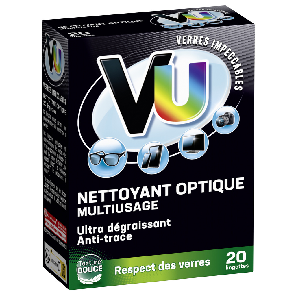 VU Nettoyant Optique x20 Lingettes