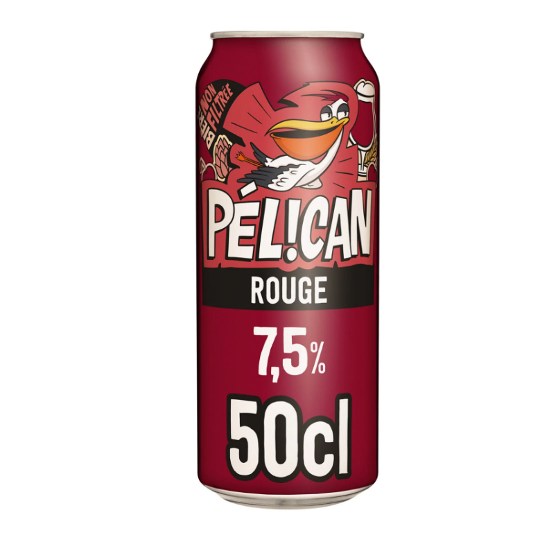 Pélican Rouge boite 50 cl 7,5°