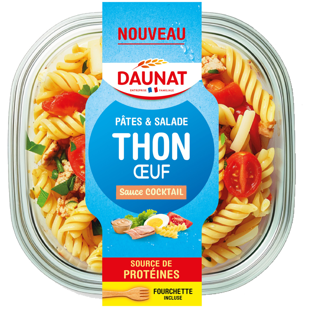 SALADE PATES GOURMANDES THON OEUF DAUNAT 250G