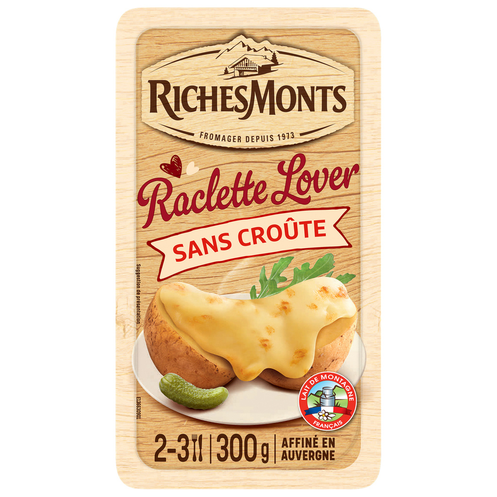 RICHESMONTS RACLETTE LOVER SLICED CHEESE WITHOUT RIND 300G