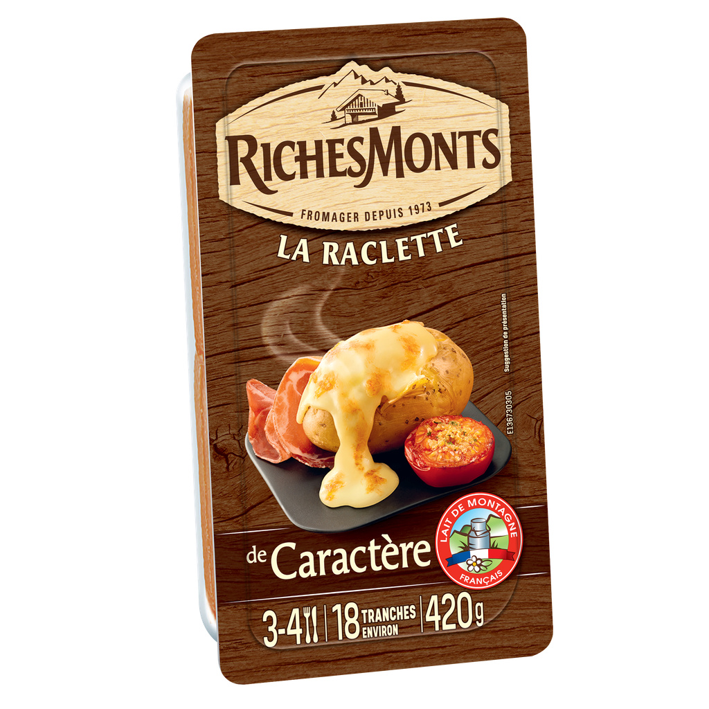 RICHES MONTS Raclette de Caractère Slices 420g