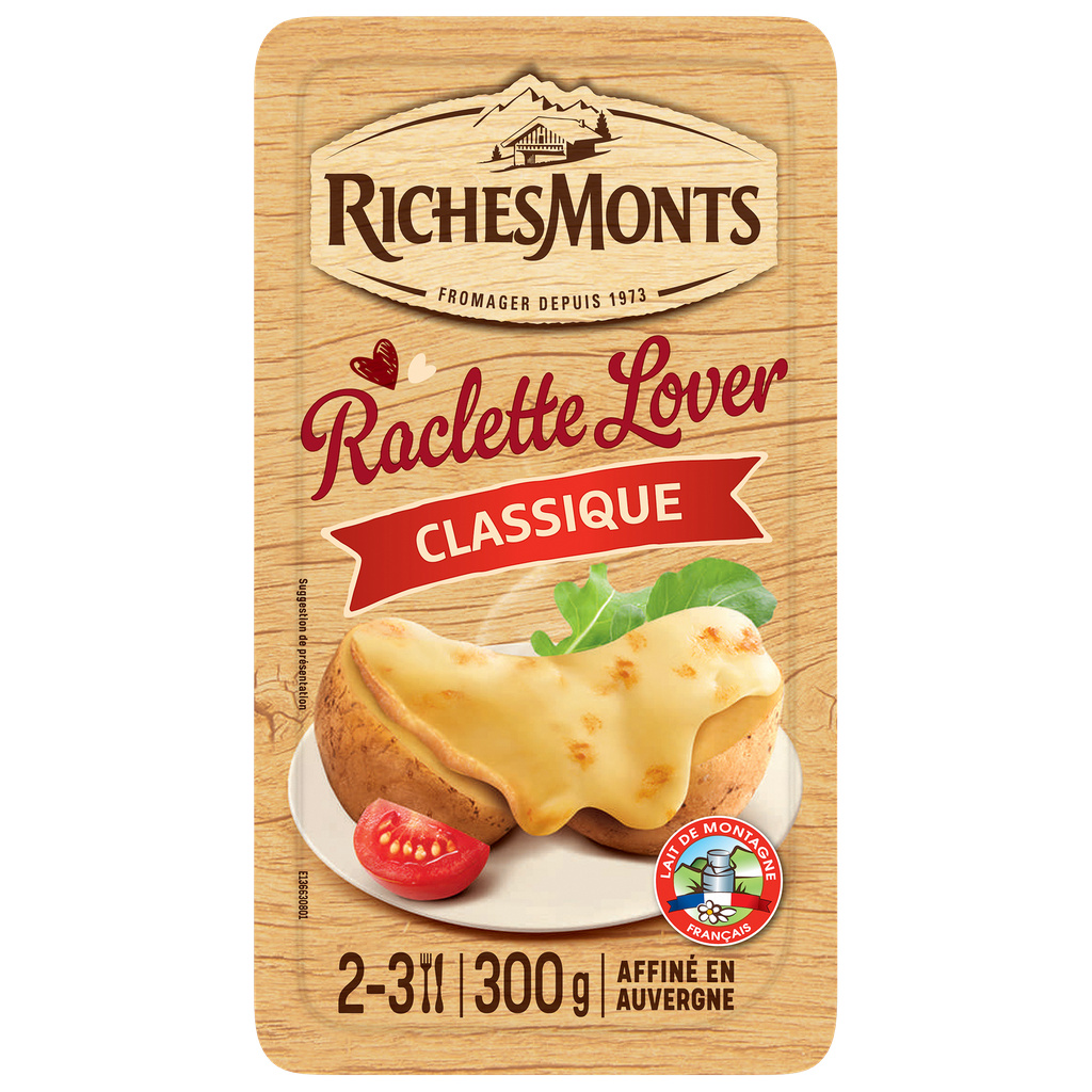RICHES MONTS RACLETTE LOVER CLASSIQUE TRANCHETTES 300G