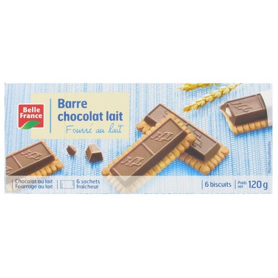 Milk Chocolate Bars x6 Belle France Box 125g