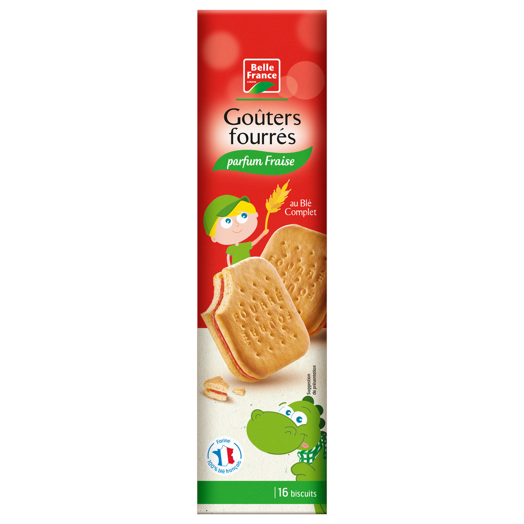 Strawberry Filled Square Snack x16 Belle France 300g